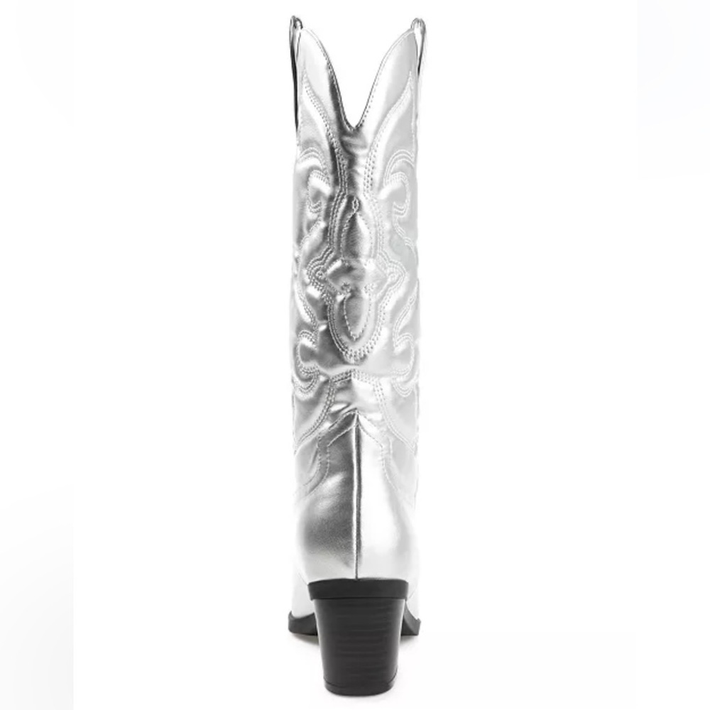 NWT Women's Chantry Mid Shaft Western Boots silver size 10 - Picture 3 of 6